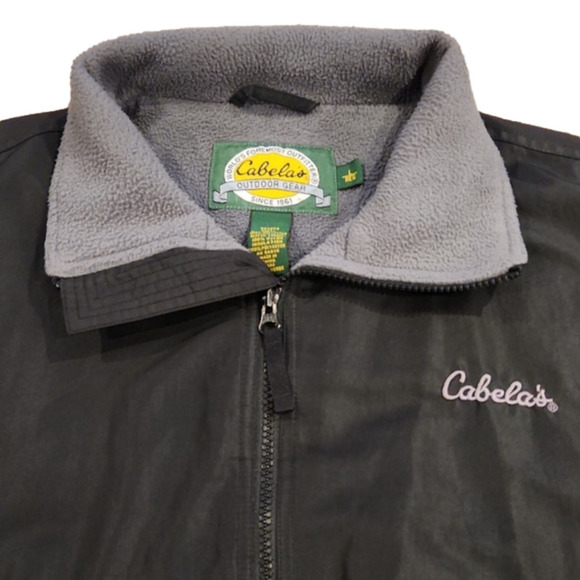 Cabela's Outdoor Gear Black With Gray Liner Winter Coat - Picture 2 of 9